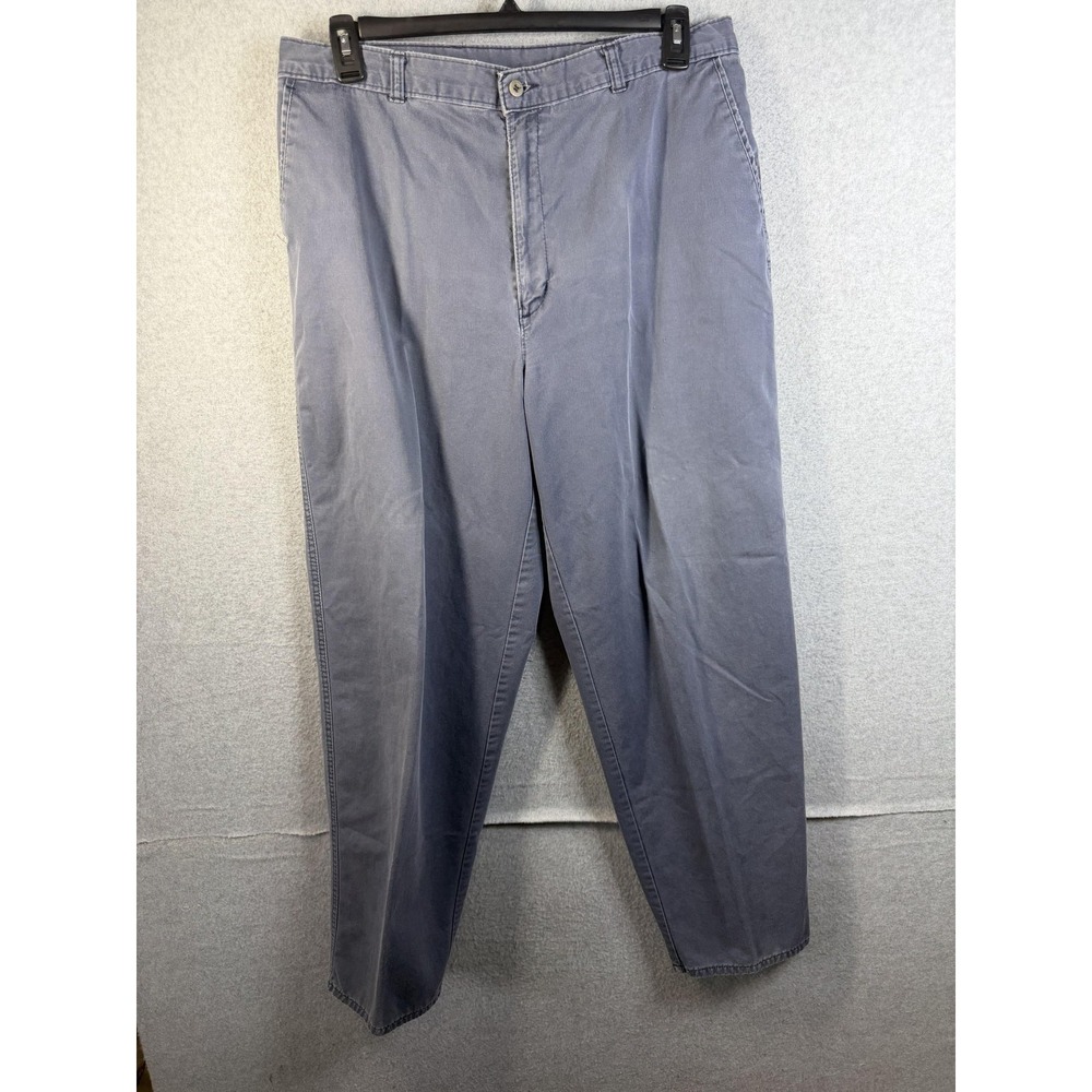 Dockers Pants Mens 38x34 Blue Pleated Classic Fit Chino Khakis Casual Cotton